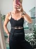 Czarny Koronkowy Top Missgiuded